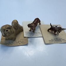 Hagen Renaker Vintage Lot Of 3 Chihuahuas Lhasa Apso & Dachshund Figurines Dogs picture