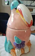 Vintage Treasure Craft Tropical Toucan Bird Cookie Jar USA- She's Adorable picture