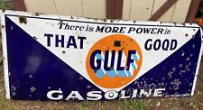 Authentic Vintage GULF Gasoline 6ft Advertising Sign picture