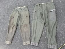 Swedish Army Trousers 1940s Lot Of 2 Pairs Size 36 Pants Wool  Military Vintage picture