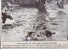 Dead German in Schleuse River Waldau Germany WWII Dispatch Photo News Service   picture
