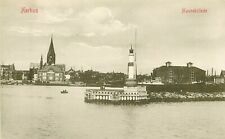 c1910 Postcard Aarhus Denmark Havn Billede View of Port & Light House unposted picture