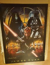 James Cukr Signed a number 32/250 Star Wars  Sith Lord's Poster Print 1999 picture