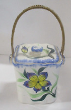 Vintage Square Floral Ucagco Biscuit Jar picture