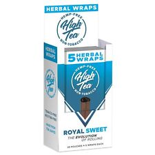 High Tea Wraps ROYAL SWEET Flavor 125 Wraps Total (Full Box, 25 Pouches) picture