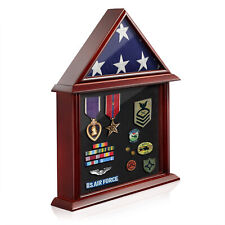 Shadow Box Flag Display Case Certificate Holder, 3' x 5' Home Flown Folded Flag picture