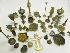 Lot of 50 Brass Silver, Misc Items, Cups Ashtrays Animals and More Parts Only picture