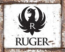 Ruger Firearms Black Phoenix 8x10 Rustic Vintage Style Tin Sign Metal Poster picture