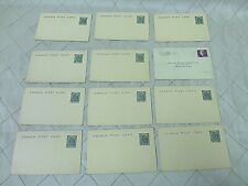 Canada Prepaid 1 Cent Stamp Postcards + Foundry Postcard Antique 1930s Lot of 11 picture
