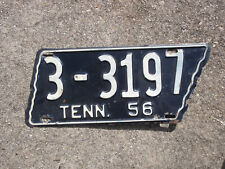 1956 Tennessee State Shaped License Plate TN Tenn Shape Knox County 3 3197 picture