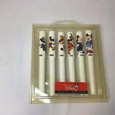 Vintage Mickey Mouse Capped Ink Pens Walt Disney Souvenir Thru Years 1928-1986 picture