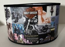 Vintage Oval Harley Davidson Lamp Shade Motorcycle Heritage Collage Biker 11.5” picture