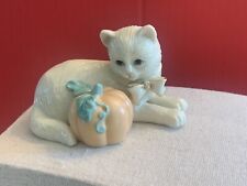 Lenox 12 Months of Kitties Collection Figurine Halloween Kitty October 24K Mint picture