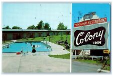 1961 Colony Inn Range Line Restaurant Exterior Building Joplin Missouri Postcard picture