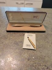Vintage 1/20 10kt Gold CROSS Ball Point Pen w Original Case & Papers READ picture