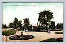 Toledo OH-Ohio, Obits Fountain Walbridge Park, Antique, Vintage Postcard picture
