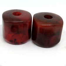 Red Cherry Amber Faturan Catalin Bakelite Old Handles 150 Gram picture