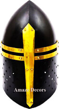 Medieval Black Knight Ancient Armour Helmet Collectible SCA SugarLoaf Helmet picture
