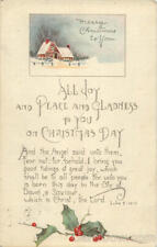 XMAS 1921 All Joy And Peace And Gladness To You On Christmas Day L.F. Pease picture