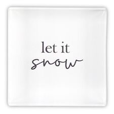 Small Lucite Decorative Acrylic Block Paperweight 2 in H Let it Snow Pack of 4 picture
