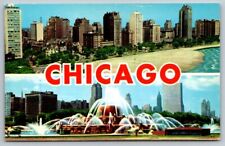 Large Letter Chicago  Illinois   Postcard picture