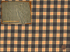 Vtg 30s 40s Fabric Black Red Butterscotch GORGEOUS Woven Plaid Cotton 7.5 Yards picture