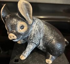 Vintage 1984 Adorable(Mold?) Pottery Piglet, Signed By B. Riddle picture