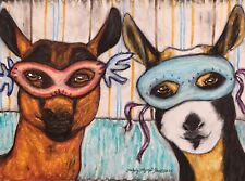 NIGERIAN DWARF Masquerade Art Print 8x10 Signed by Artist KSams goats picture
