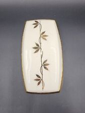 Vintage Bassano Ceramics Italy Gold Ivory Oblong Jewelry Box Hand Painted picture