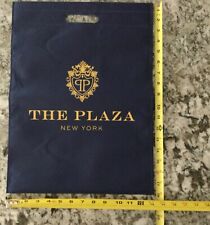 The Plaza Hotel New York City Giftshop Reusable Gift Bag Navy Blue 13” X 18” picture