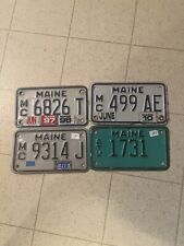 4 VINTAGE  Maine Motorcycle Licence Plates picture