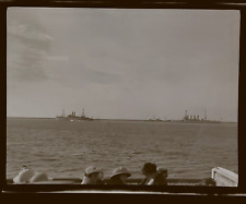 1920's Antique Negative Navy War Steam Ships of California Cost Military 3.5x4.5 picture