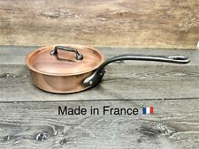 Mauviel France Copper Saute Pan 8” Stainless Lined W/Lid 1.75 Qt picture