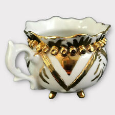Antique German Porcelain Gold Gilt Gilded Footed 2 1/2