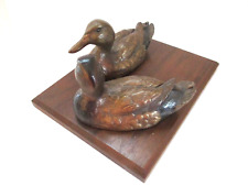 Chesapeake Reproductions Mallard Ducks Sculpture Wood Base picture