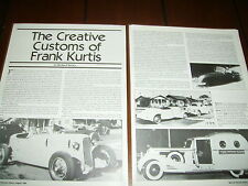 FRANK KURTIS MIDGET - CUSTOM - SPORTS CARS ***ORIGINAL 1980 ARTICLE*** picture
