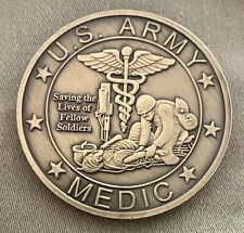 Vintage United States Army Combat Medic Saving Fellow Soldiers Challenge Coins picture