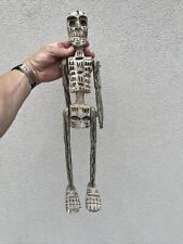 Vintage Hand Carved Wooden Day Of The Dead Skeleton Figure 20 Inches Long picture
