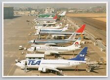 Boeing Field Jet Airliners Seattle Washington WA 1990s Postcard TEA Piedmont picture