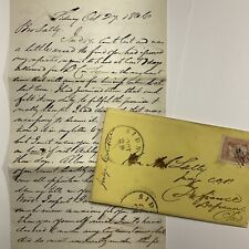 1866 Defiance, Ohio Handwritten Letter Sidney, Ohio Scotts #65 Stamp picture
