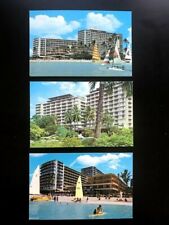 Reef Hotel Towers Waikiki Honolulu HI Lot of 3 Postcards - Hawaii Unposted picture