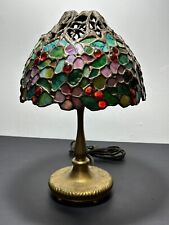Signed Tiffany Studios New York Lamp 322 with Art Glass Shade picture