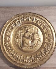 Vintage Jenny Jones From Peerage Hammered Brass Plate, Made In England picture