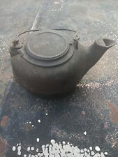Rare  Antique LARGE   Cast Iron No #7 Tea Kettle Early Gate Mark picture