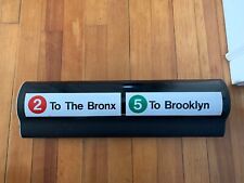 NYC NY VINTAGE SUBWAY ROLL SIGN NYCTA #5 #2 TRAIN BROOKLYN BRONX MTA TAPE OVER picture