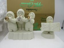 Dept. 56 Snowbabies Winter Celebration Three Tiny Trumpeters  68888 Dated 1998 picture