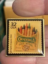 USA postage stamp crayola crayons 32 cent Lapel Pin K531 picture