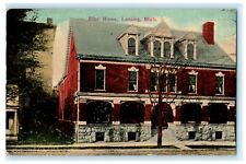 Elks Home Lansing Michigan Winter 1916 Albion Vintage Antique Postcard picture