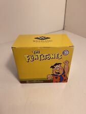 The Flintstones Dino Licking Fred Ceramic Salt and Pepper Shakers Set NEW BOXED picture