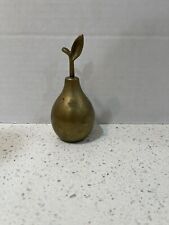 Vintage Brass Bell Pear Fruit Shape Mild Century Style picture